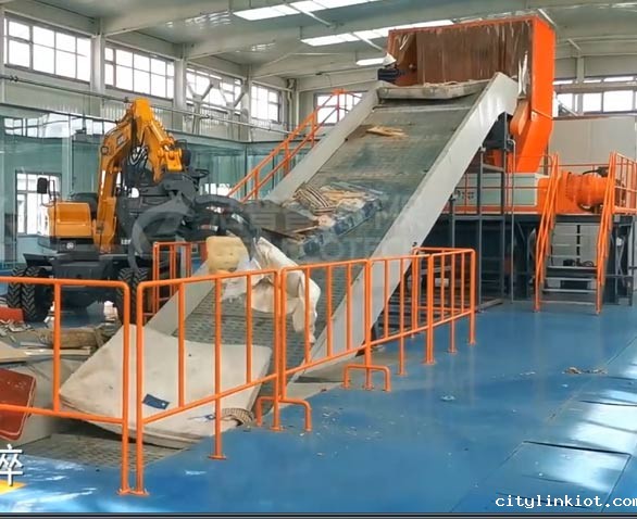 大件垃圾破碎处理生产线项目现场视频